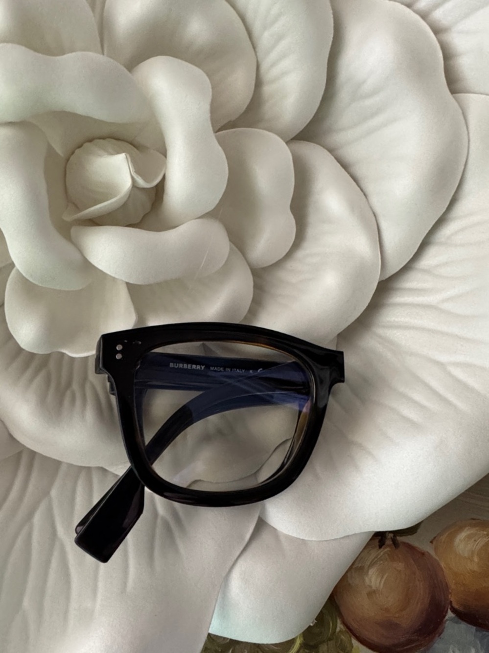 Burberry Tortoiseshell Square Frame Non-Prescription Glasses - EUC - Picture 4 of 9